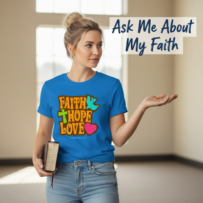 Faith Hope Love T-Shirt_prop_inteact