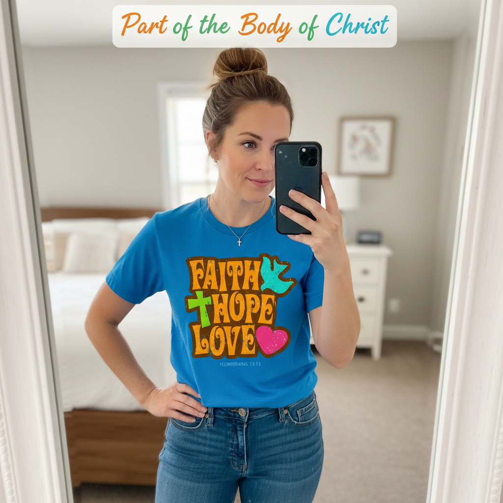 Faith Hope Love T-Shirt_mirror_selfie