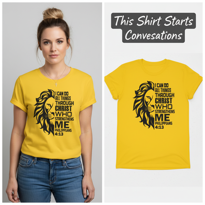 Lion of Strength T-Shirt_model_flat