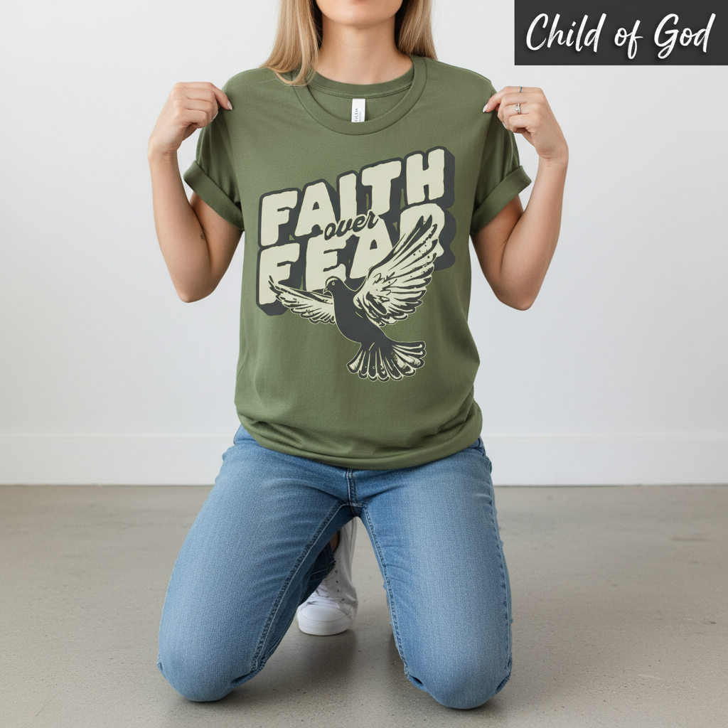 Faith Over Fear Dove T-Shirt_dangle