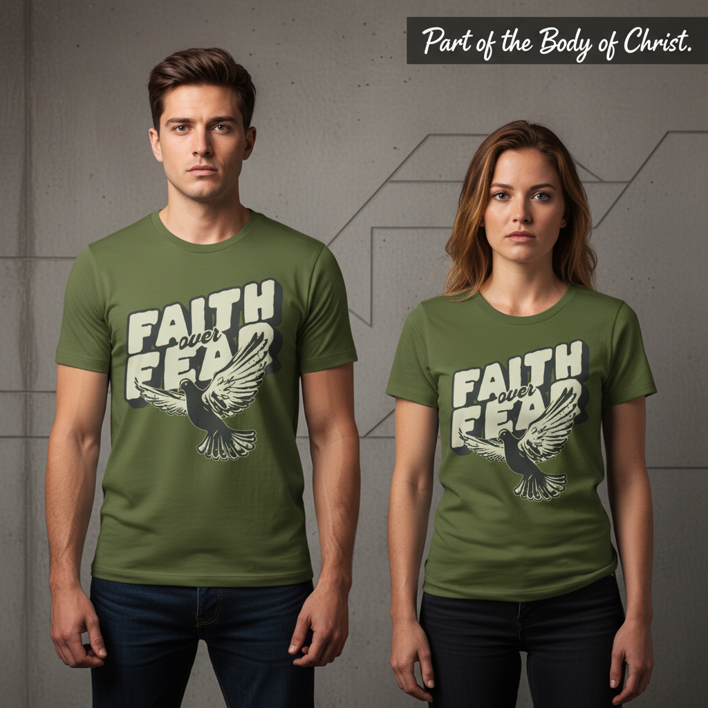 Faith Over Fear Dove T-Shirt_stoic