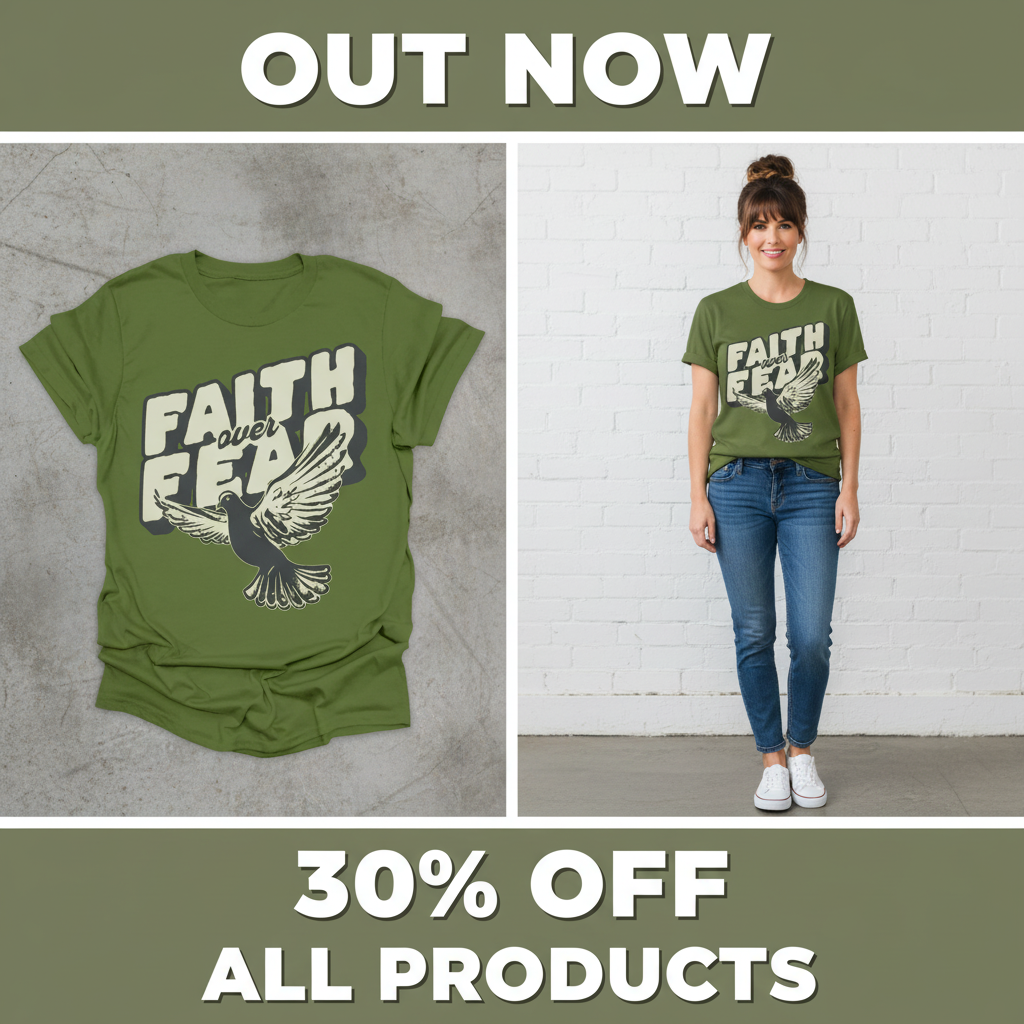 Faith Over Fear Dove T-Shirt_pet_companion