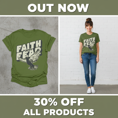 Faith Over Fear Dove T-Shirt_pet_companion