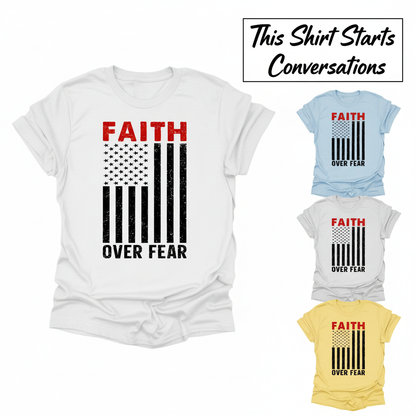 Faith Over Fear Flag T-Shirt_color_hero
