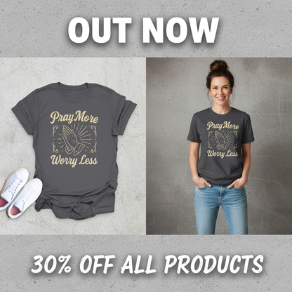 Pray More Worry Less T-Shirt_pet_companion