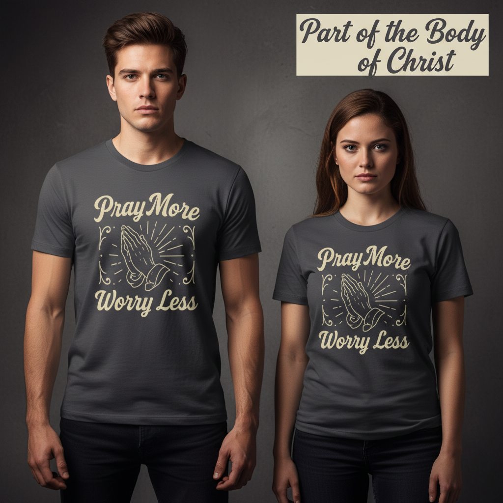 Pray More Worry Less T-Shirt_stoic