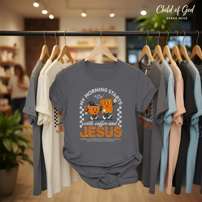 Coffee and Jesus Start My Morning T-Shirt_boutique_rack