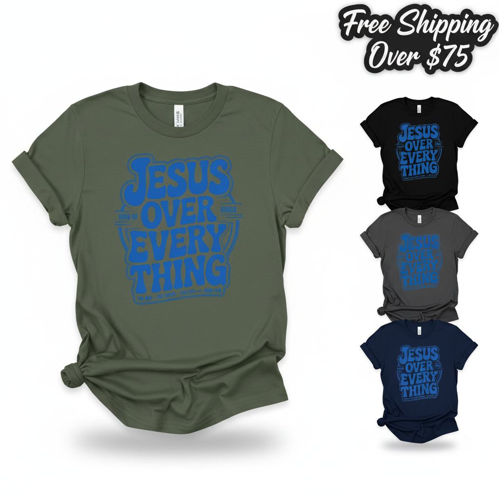 Jesus Over Everything T-Shirt_color_grid
