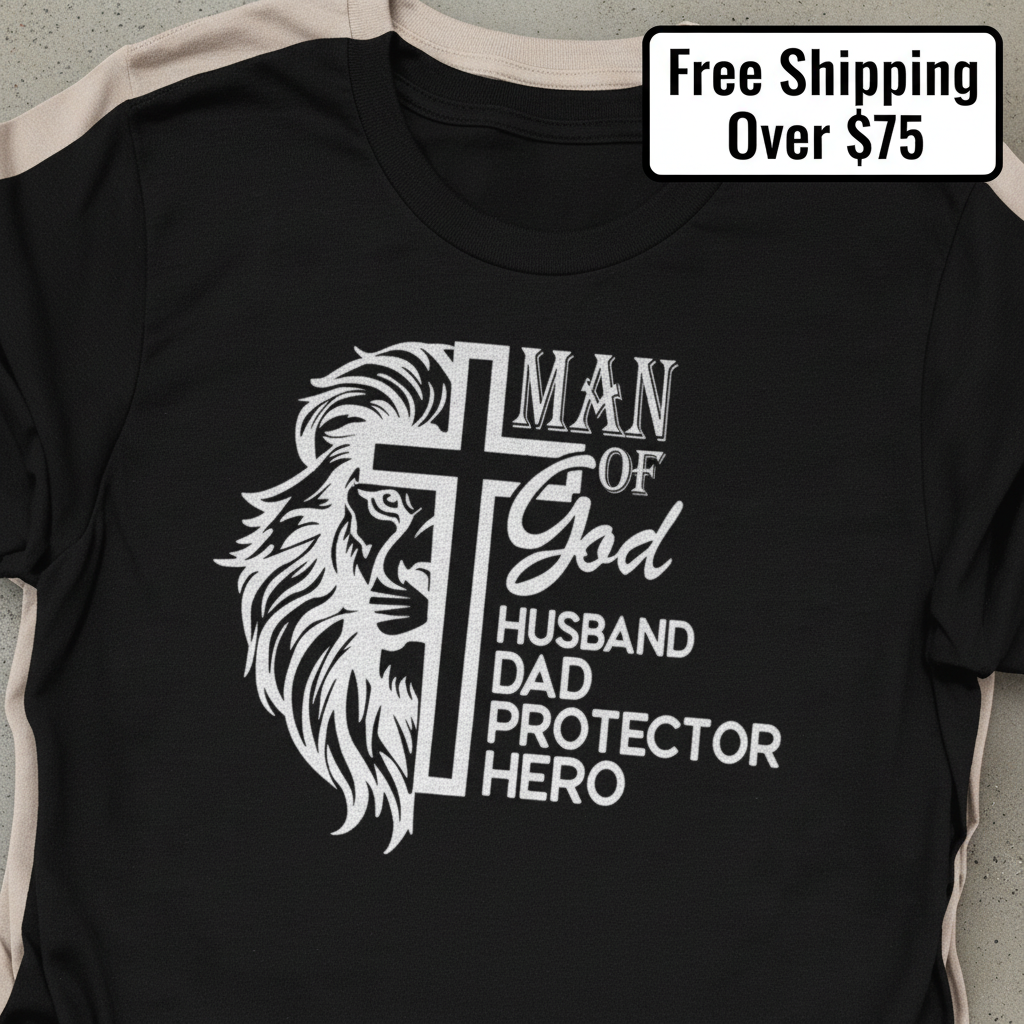 Man Of God T-Shirt_stacked_flatlay