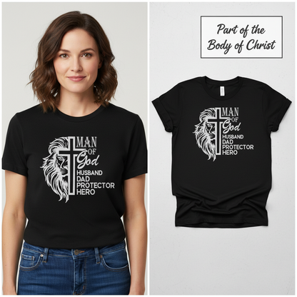 Man Of God T-Shirt_model_flat