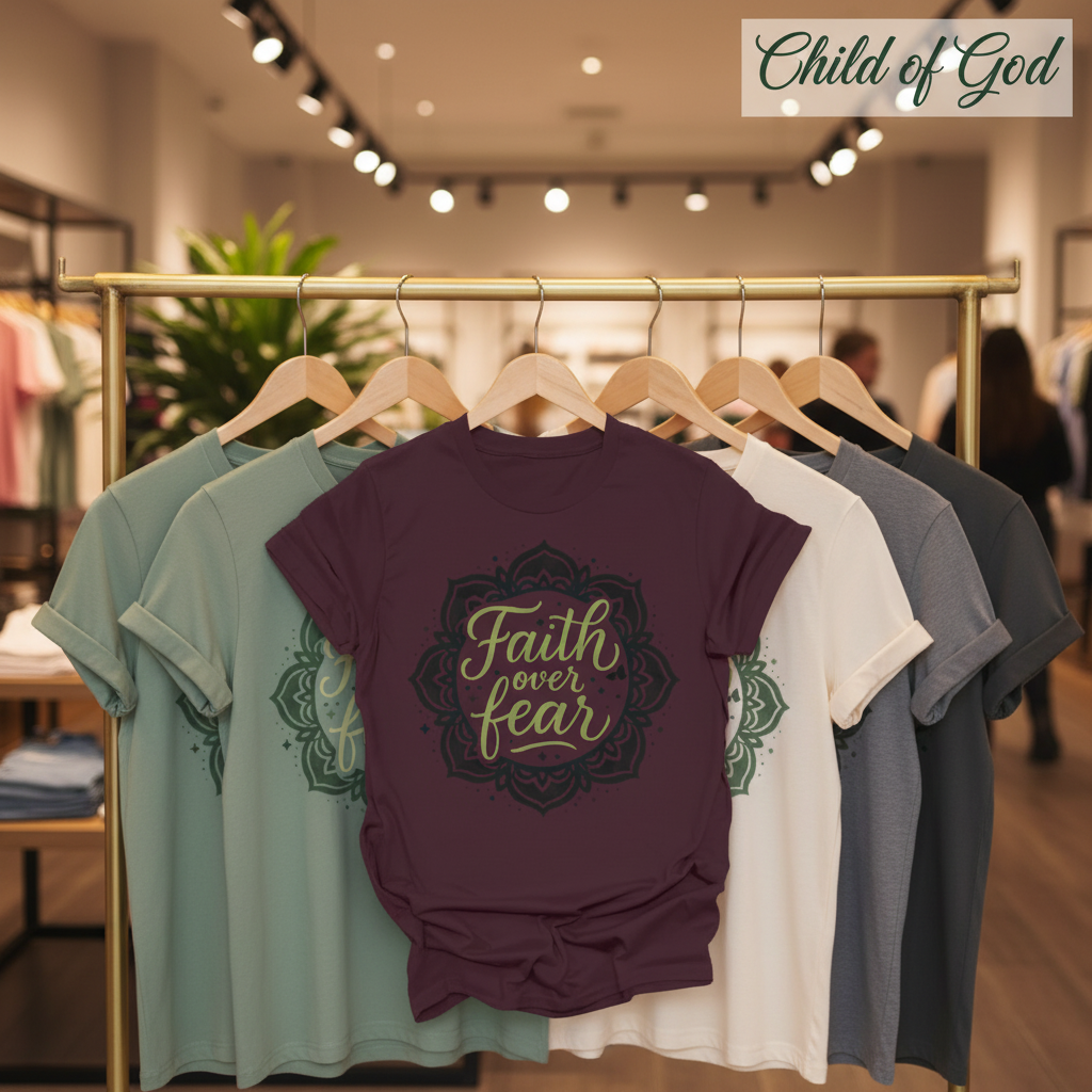 Faith Over Fear T-Shirt_boutique_rack