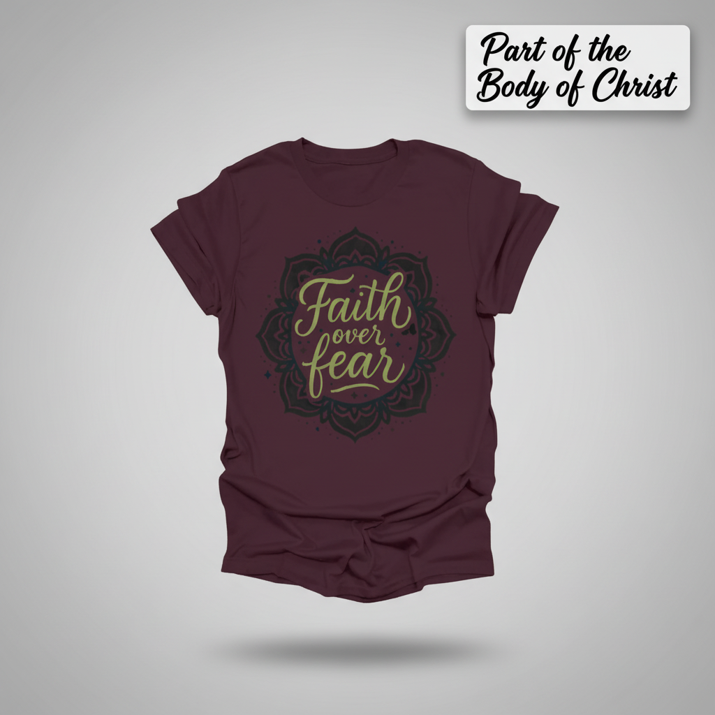 Faith Over Fear T-Shirt_3d_float