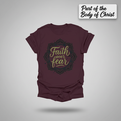 Faith Over Fear T-Shirt_3d_float
