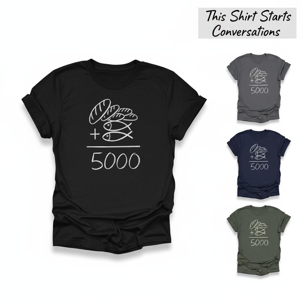 Loaves and Fishes Miracle T-Shirt_color_grid