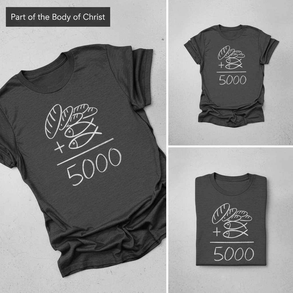 Loaves and Fishes Miracle T-Shirt_triple_showcase