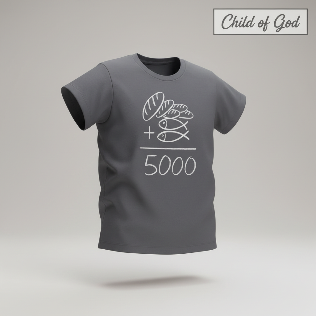 Loaves and Fishes Miracle T-Shirt_3d_float