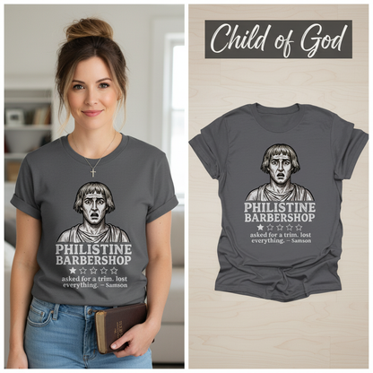 Philistine Barbershop T-Shirt_model_flat