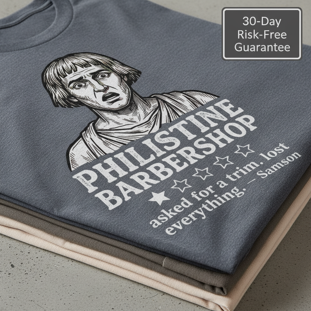 Philistine Barbershop T-Shirt_stacked_flatlay