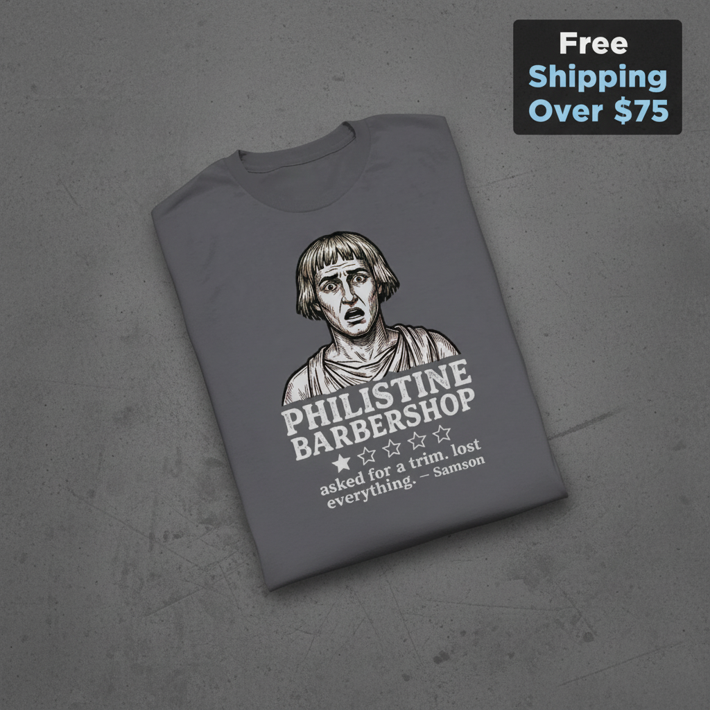 Philistine Barbershop T-Shirt_fold_tilt