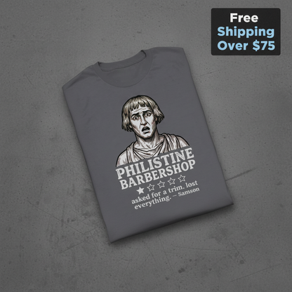 Philistine Barbershop T-Shirt_fold_tilt