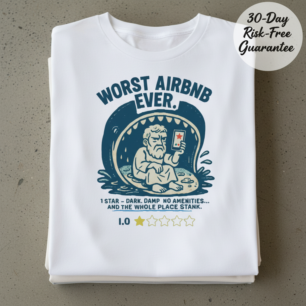 Worst Airbnb Ever T-Shirt_stacked_flatlay
