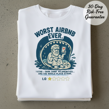 Worst Airbnb Ever T-Shirt_stacked_flatlay
