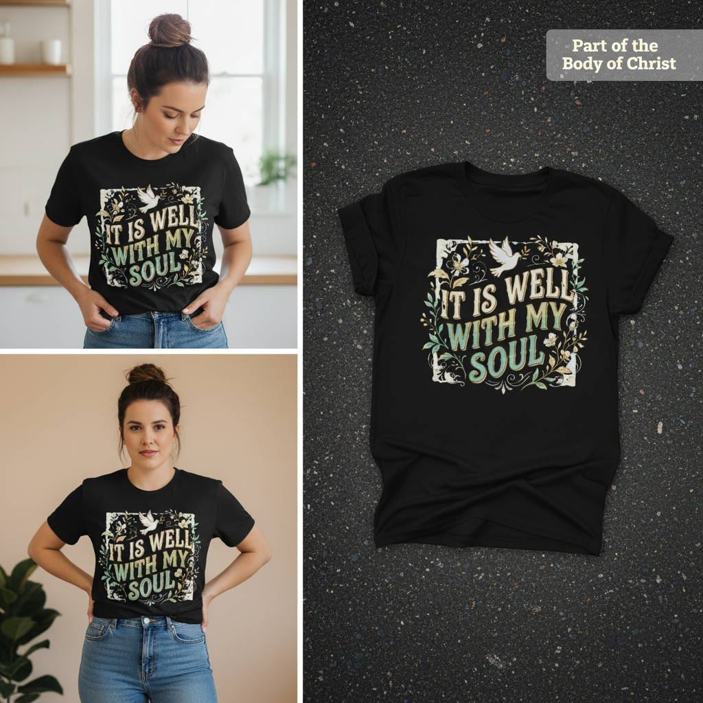 It Is Well With My Soul T-Shirt_3_panel