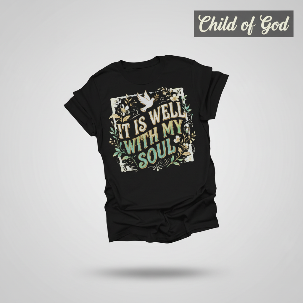 It Is Well With My Soul T-Shirt_3d_float