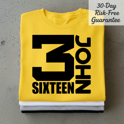 John 3:16 T-Shirt_stacked_flatlay