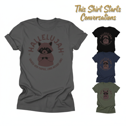 Hallelujah Raccoon T-Shirt_color_grid