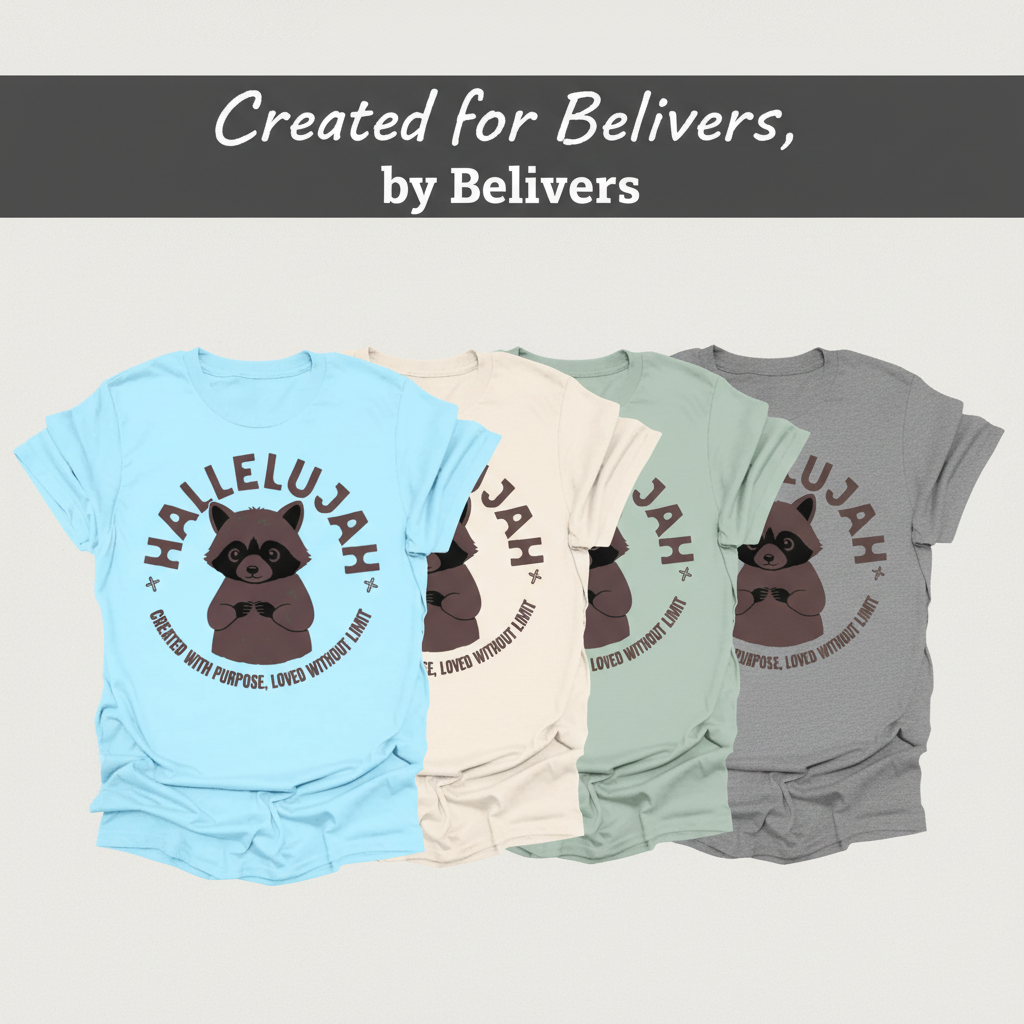 Hallelujah Raccoon T-Shirt_quad_showcase
