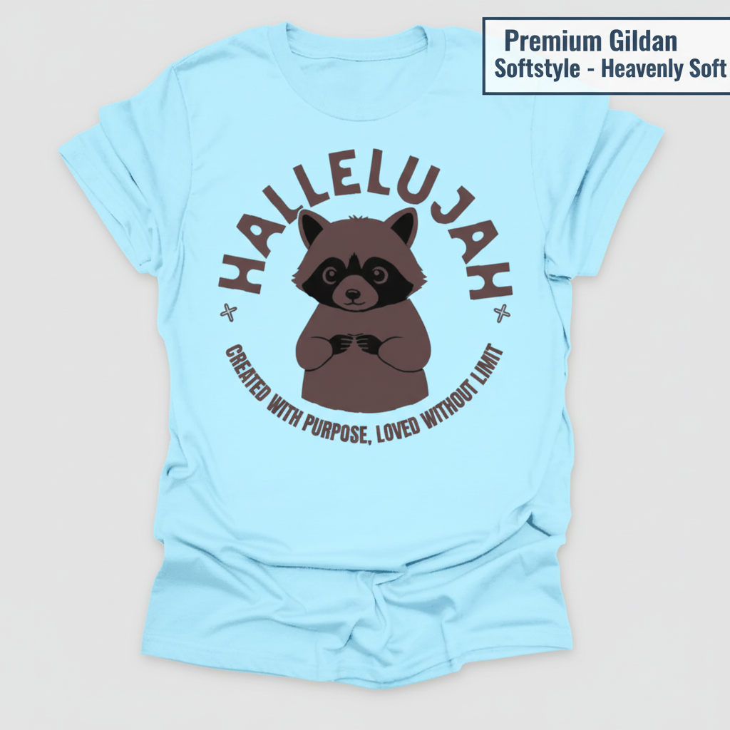 Hallelujah Raccoon T-Shirt_clean