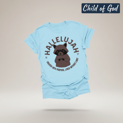 Hallelujah Raccoon T-Shirt_3d_float