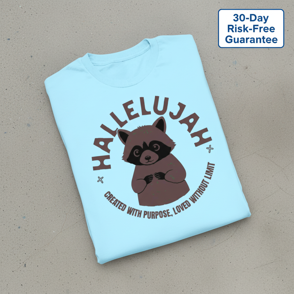 Hallelujah Raccoon T-Shirt_fold_tilt