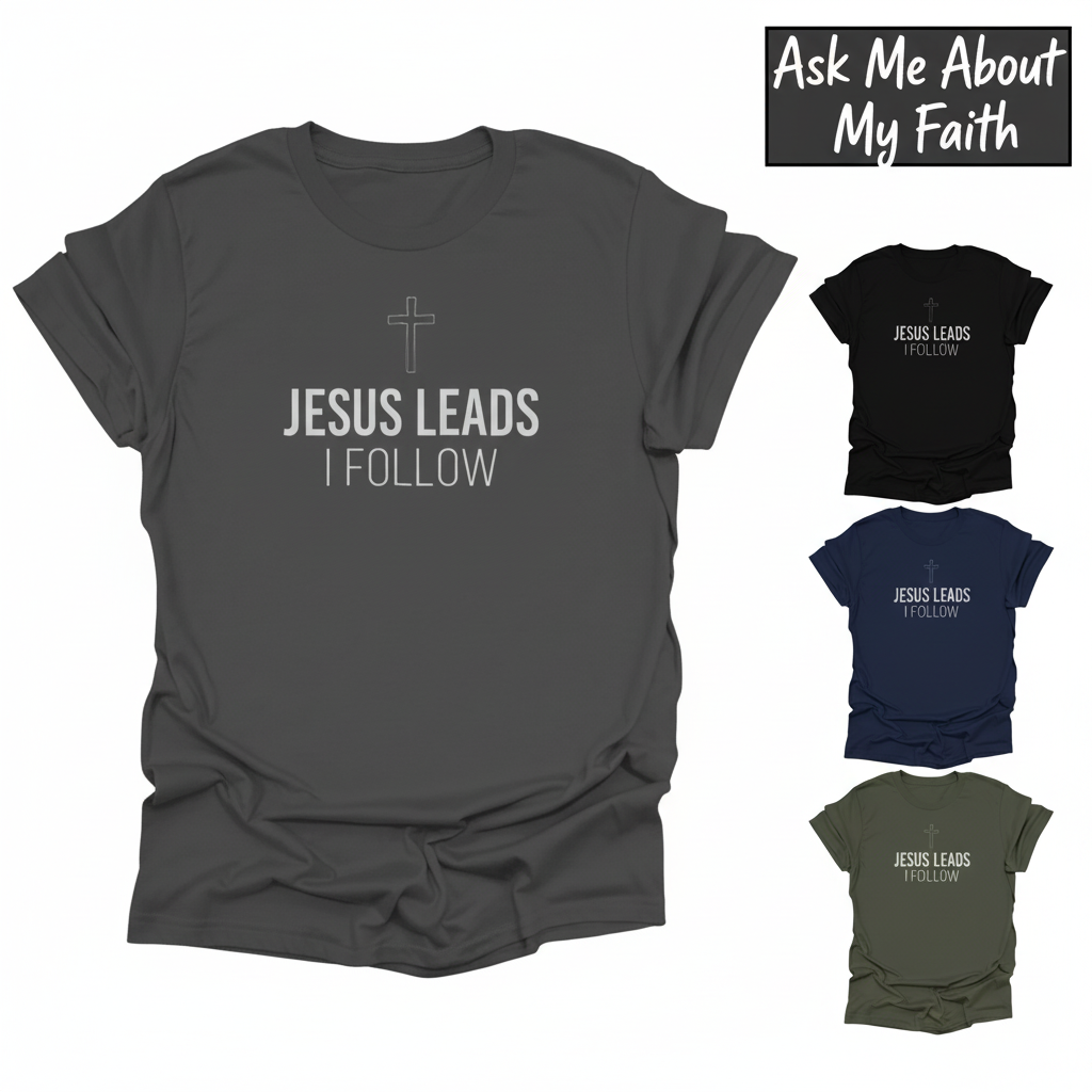 Jesus Leads I Follow T-Shirt_color_grid