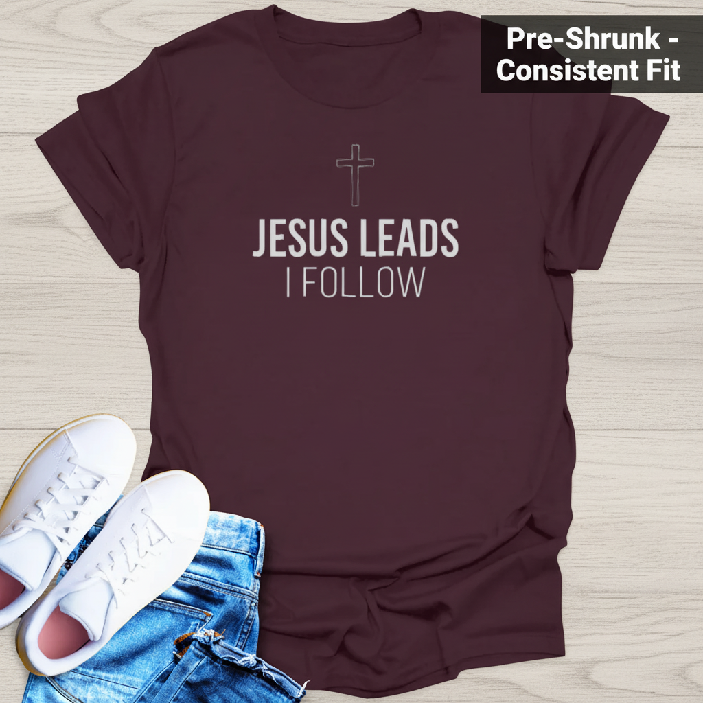 Jesus Leads I Follow T-Shirt_clean