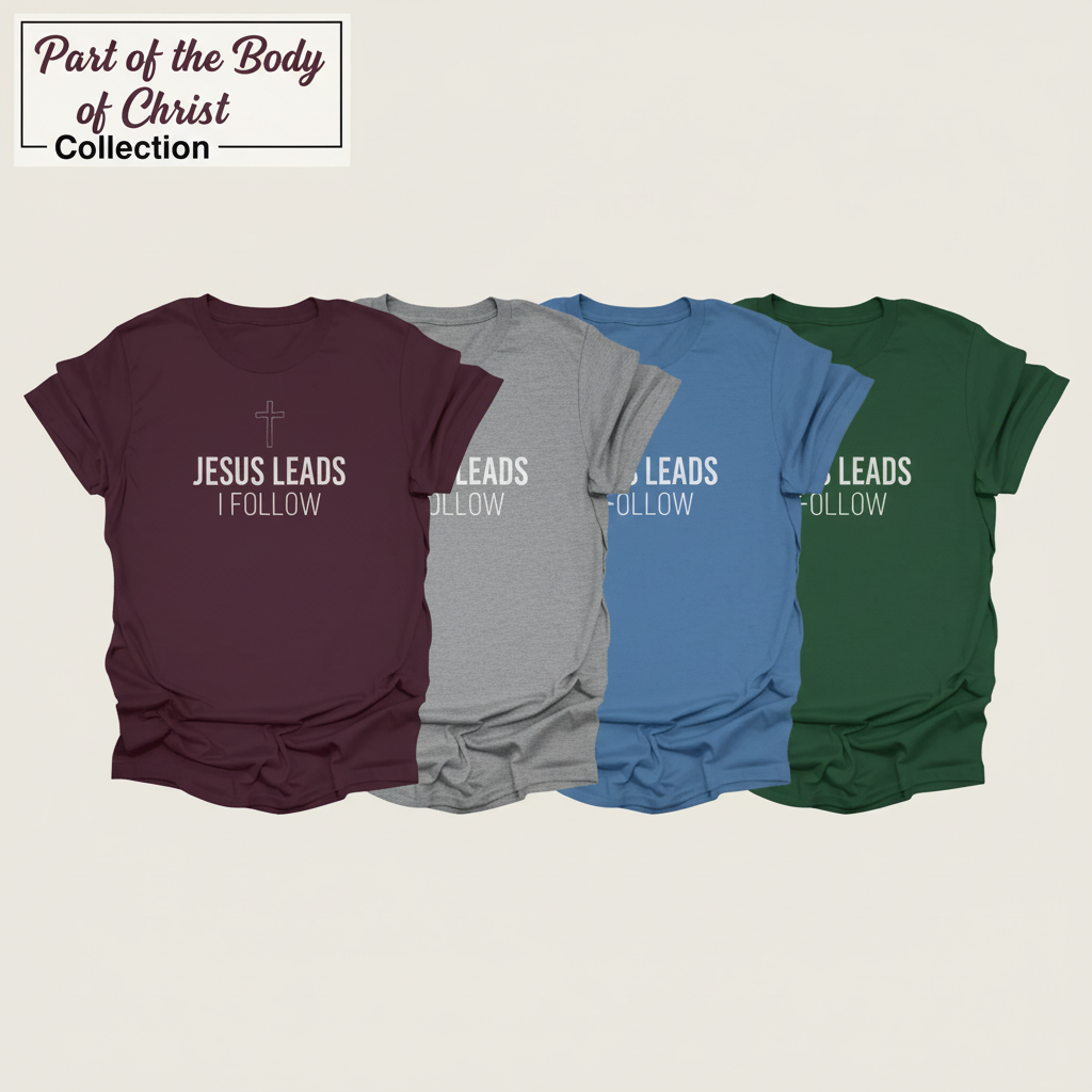 Jesus Leads I Follow T-Shirt_quad_showcase