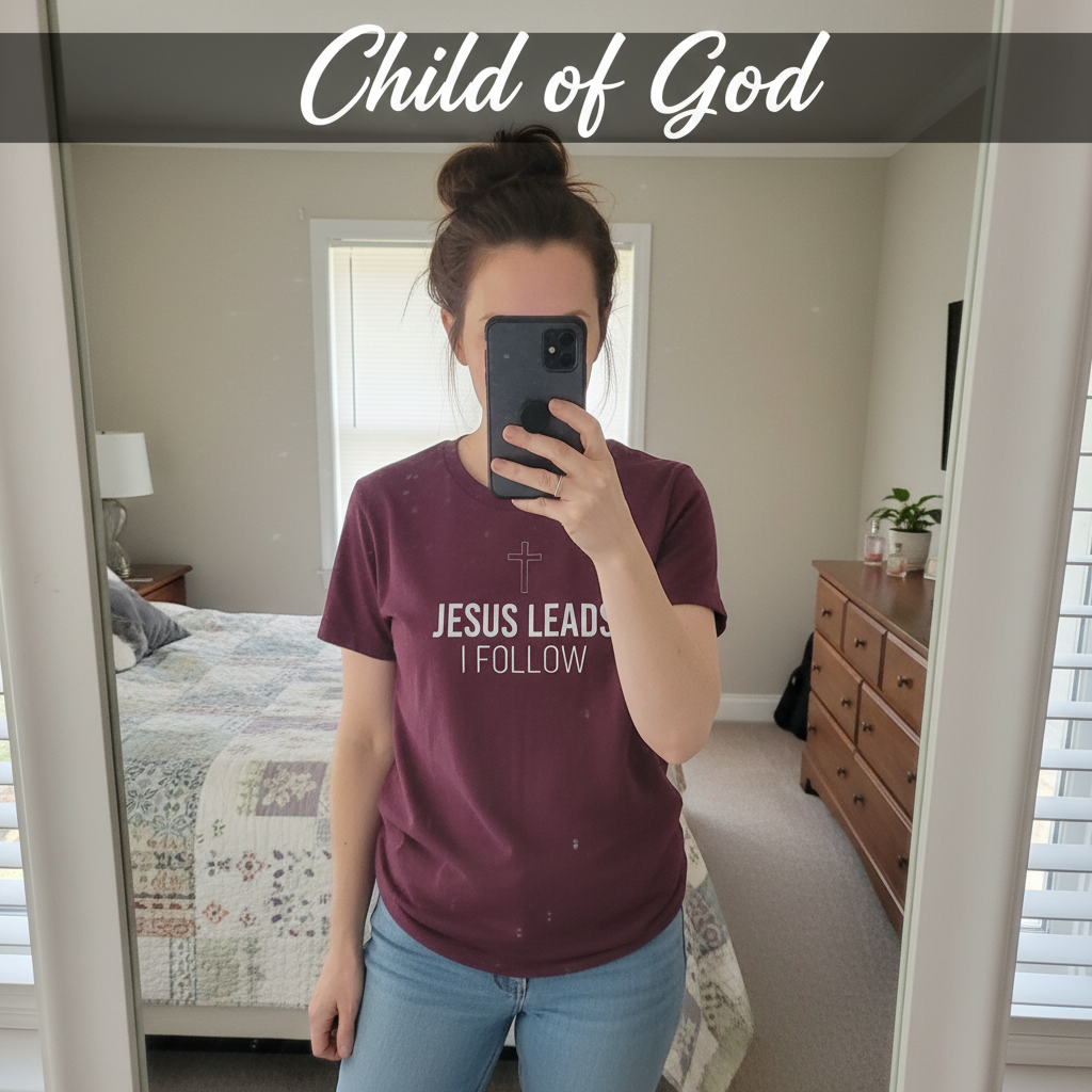 Jesus Leads I Follow T-Shirt_mirror_selfie