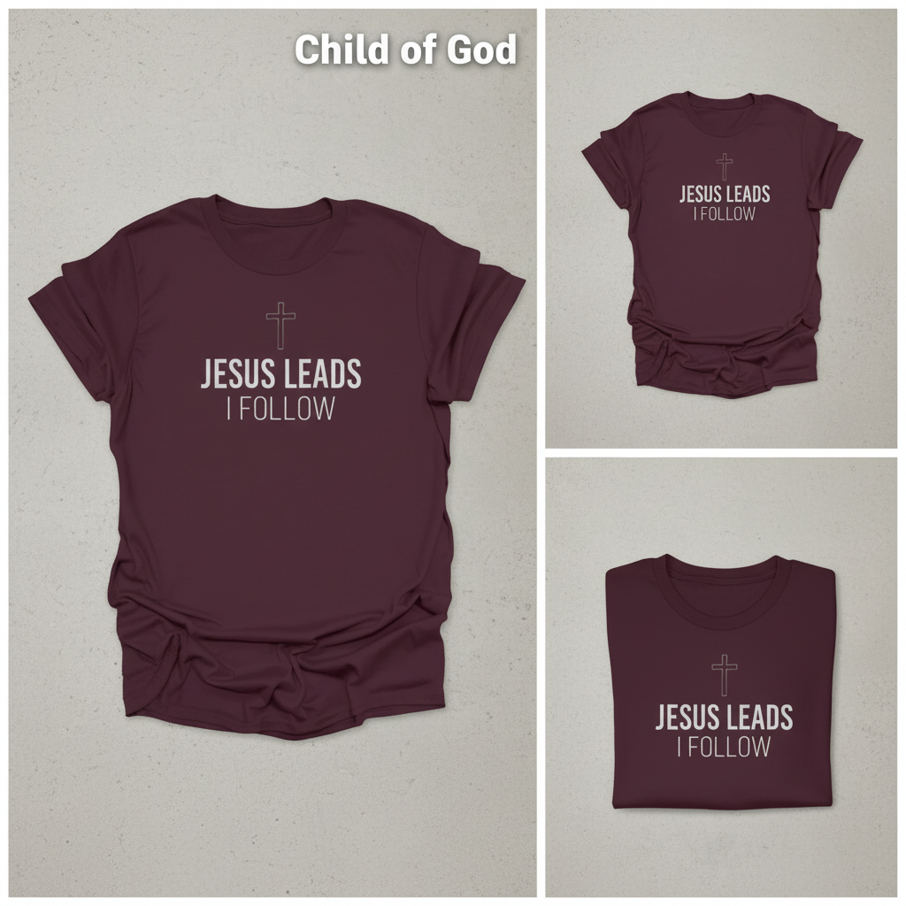 Jesus Leads I Follow T-Shirt_triple_showcase