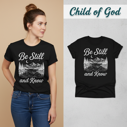 Be Still and Know T-Shirt_model_flat