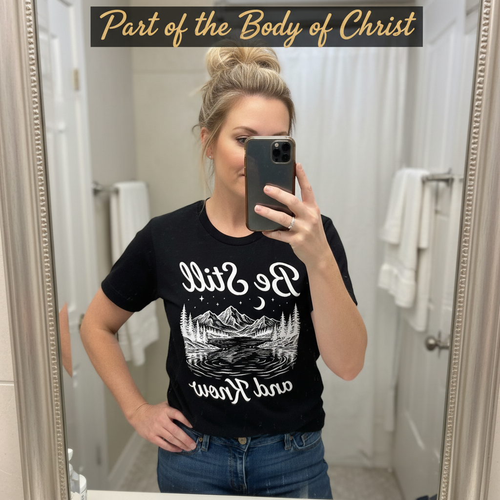 Be Still and Know T-Shirt_mirror_selfie