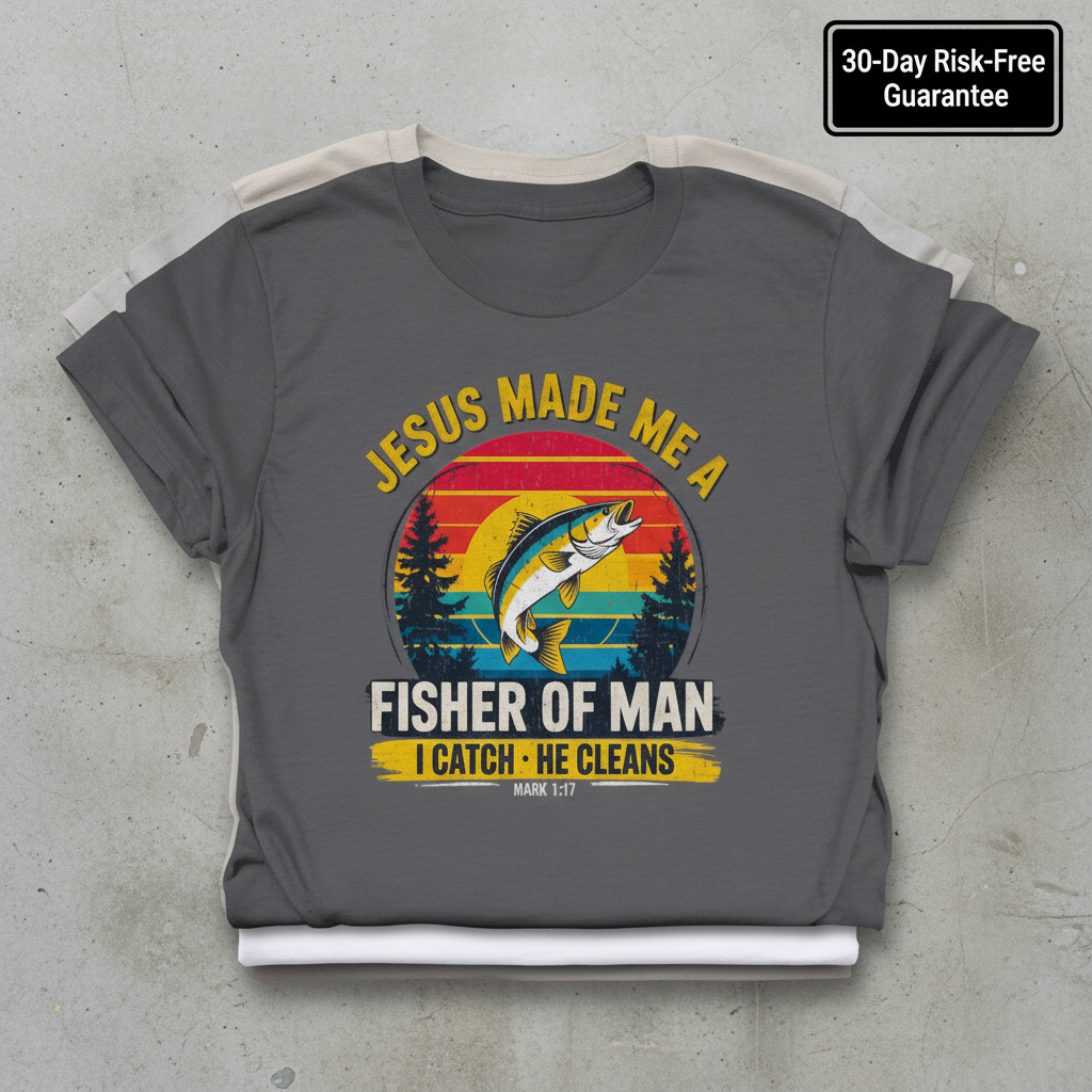 Fisher of Man T-Shirt_stacked_flatlay