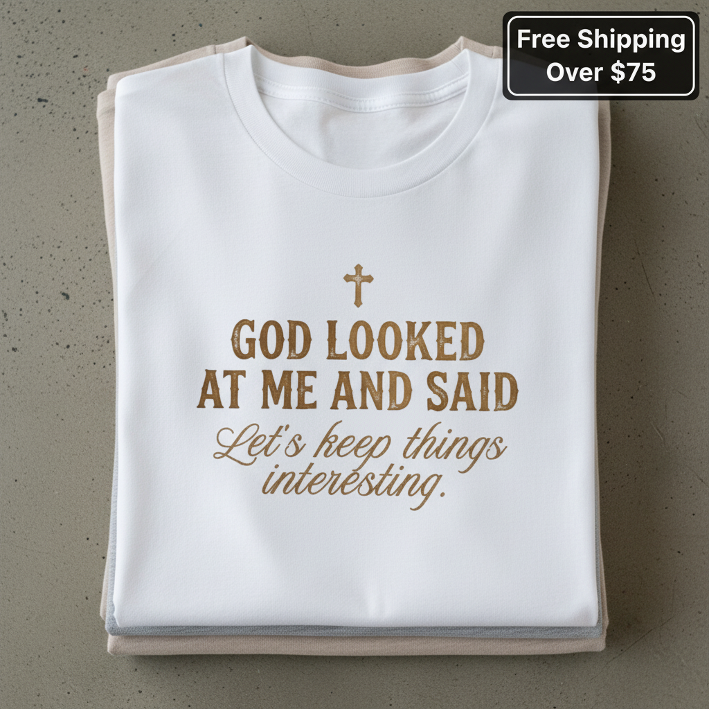 Keep Things Interesting T-Shirt_stacked_flatlay