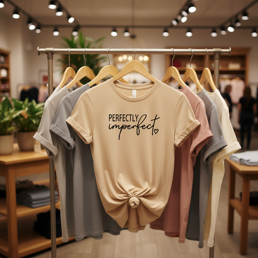 Perfectly Imperfect T-Shirt_boutique_rack