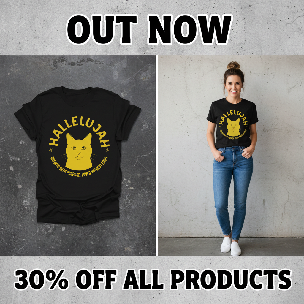 Hallelujah Cat T-Shirt_pet_companion