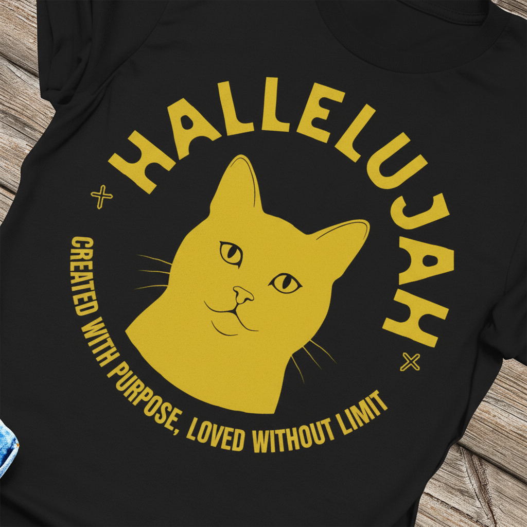 Hallelujah Cat T-Shirt_extreme_za