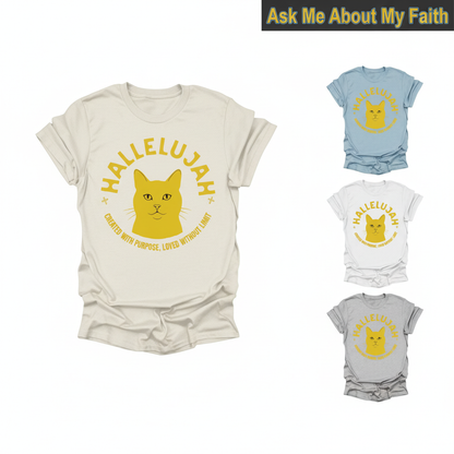 Hallelujah Cat T-Shirt_color_grid