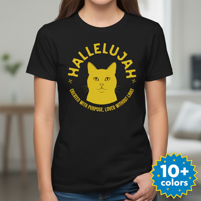 Hallelujah Cat T-Shirt_badge