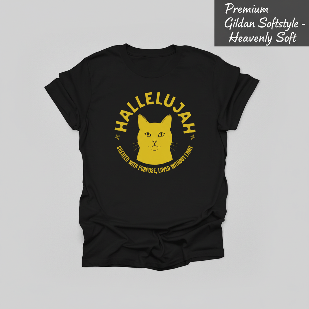 Hallelujah Cat T-Shirt_clean