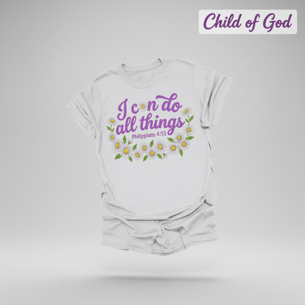 I Can Do All Things Daisy T-Shirt_3d_float